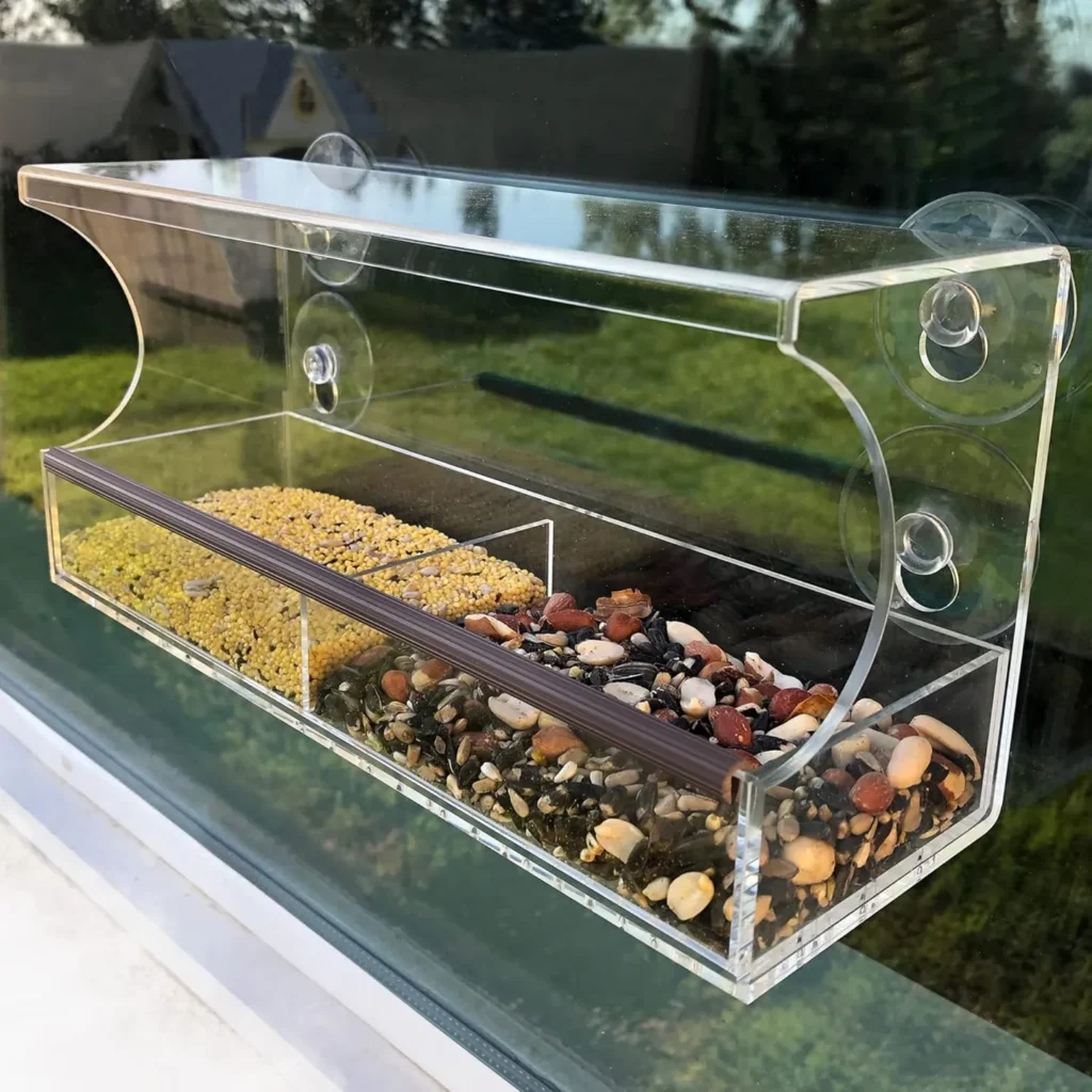 Window Bird Feeder Tray Style