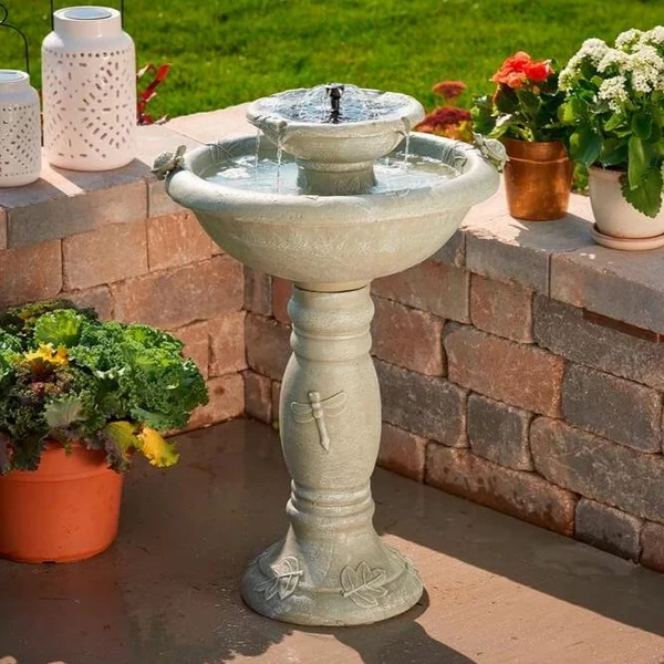 bird bath fountain placement