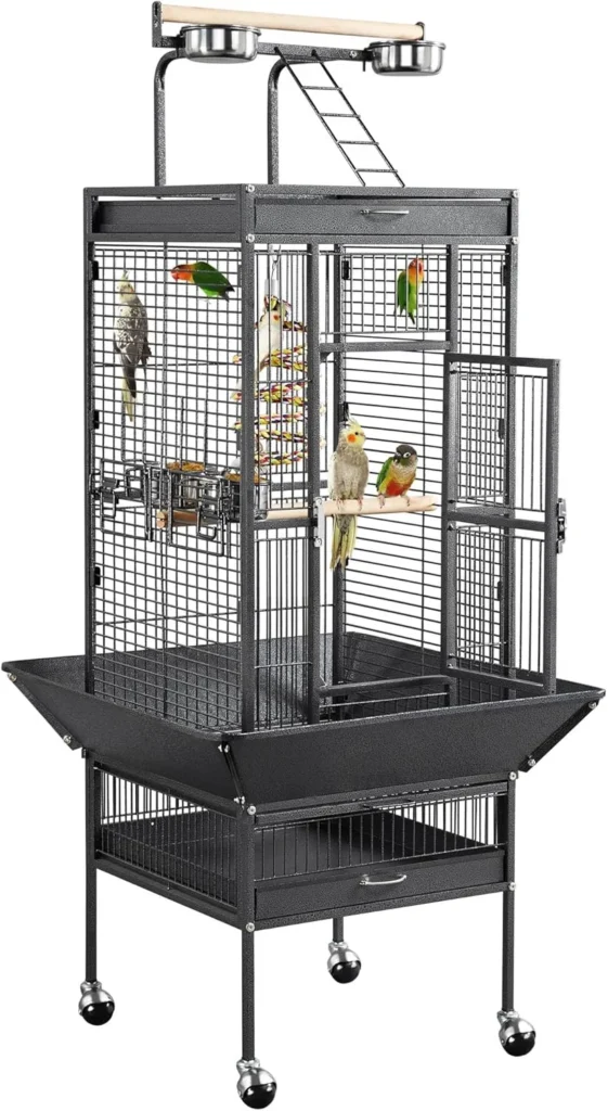 Bird Cages with Rolling Stand for Cockatiels